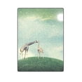 thumbnail image 1 of CADecor Two Giraffes Love Theme at a Fantasy Landscape Throw Blanket Bed Sofa Blanket 58x80 inches, 1 of 3