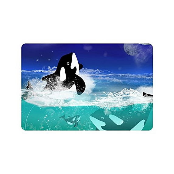CADecor Underwater Orcas Indoor/Outdoor Doormat 23.6x15.7 inches
