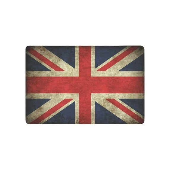CADecor Union Jack Flag Door Mat Home Decor, Grunge Flag of United Kingdom Indoor Outdoor Entrance Doormat 23.6x15.7 Inches