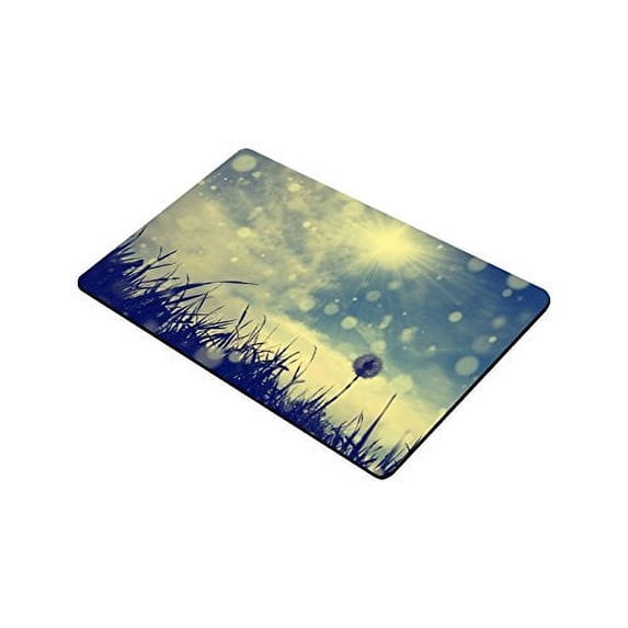 CADecor Vintage Dandelion With Blue Sky And Sun Flare Indoor/Outdoor Decor Rug Doormat 30x18 inches