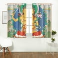 thumbnail image 1 of CADecor Vintage Distressed Tibetan Buddhist Thangka Window Treatment Panel Curtains Window Curtain Kitchen Curtain,Two Piece 26x39 Inches, 1 of 4