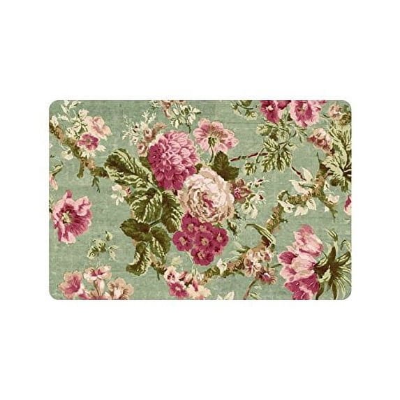 CADecor Vintage Floral Indoor/Outdoor Doormat 23.6x15.7 inches