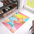 thumbnail image 1 of CADecor Watercolor Multicolored Pretty Feathers Non-Slip Bath Mat Rug Bath Doormat Floor Rug 30x18 inches, 1 of 2