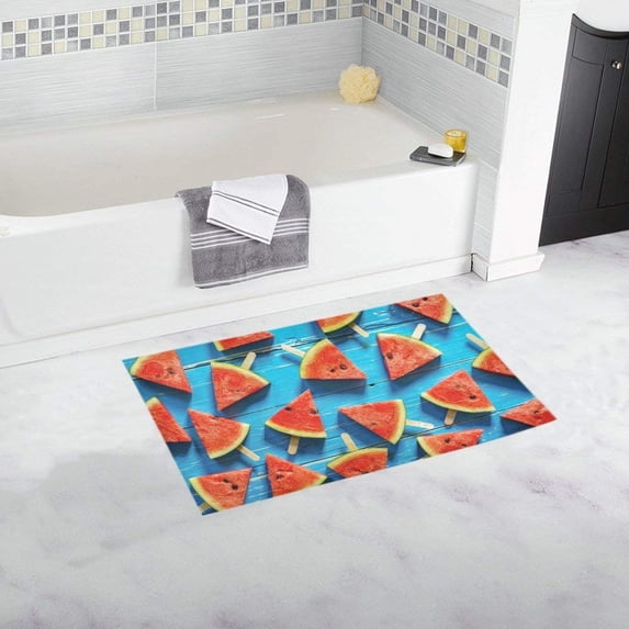 CADecor Watermelon Slice Popsicles Doormat Non Slip Bathroom/Floor Mats Bath Rug 30x18 inches