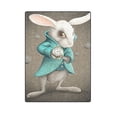 thumbnail image 1 of CADecor White Elegance Rabbit Indicates The Clock Throw Blanket Bed Sofa Blanket 58x80 inches, 1 of 3