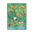 thumbnail image 1 of CADecor Wild Aninals In Forest Blanket Throw Super Soft Warm Bed or Couch Blanket 58x80 inches, 1 of 2