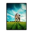 thumbnail image 1 of CADecor Windmill Scenery Fleece Blanket Throws 58x80 inches, 1 of 3
