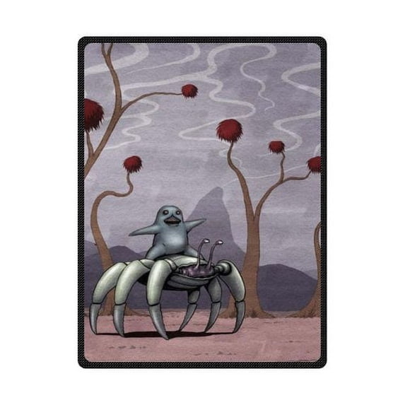 CADecor Wonderful Crab Carrying The Ghost Fleece Blanket Throws 58x80 inches
