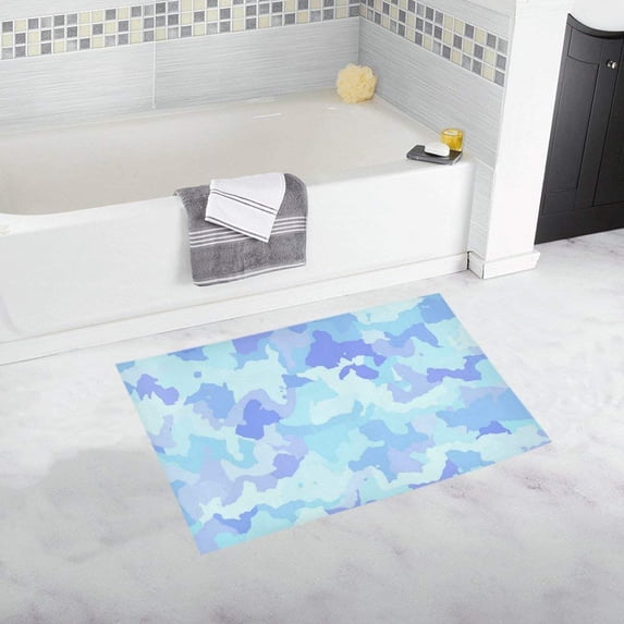 CADecor aqua lue tinged with green Non-Slip Bath Rug Bath Mat Rug Doormat 30x18 inches
