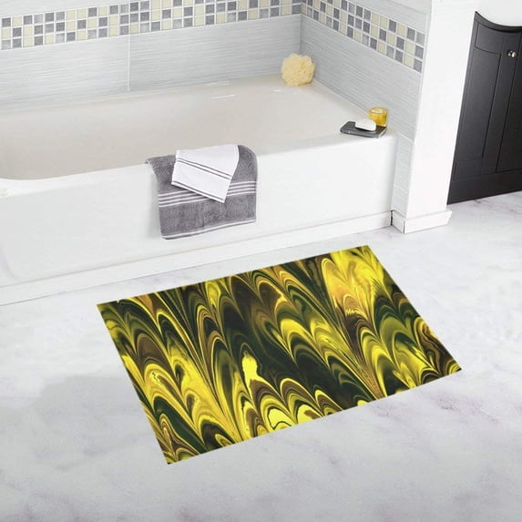 CADecor awesome fractal marbled Non-Slip Bath Rug Bath Mat Rug Doormat 30x18 inches