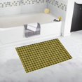 thumbnail image 1 of CADecor checkered Fabric yellow black Non-Slip Bath Rug Bath Mat Rug Doormat 30x18 inches, 1 of 3