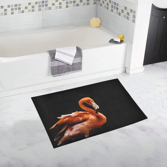 CADecor flamingo Non-Slip Bath Rug Bath Mat Rug Doormat 30x18 inches