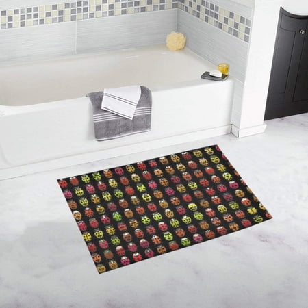 CADecor ladybird Non-Slip Bath Rug Bath Mat Rug Doormat 30x18 inches