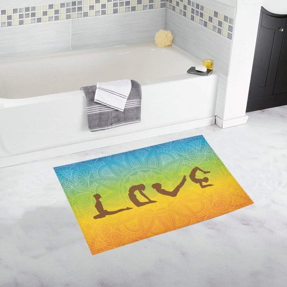 CADecor love Non-Slip Bath Rug Bath Mat Rug Doormat 30x18 inches