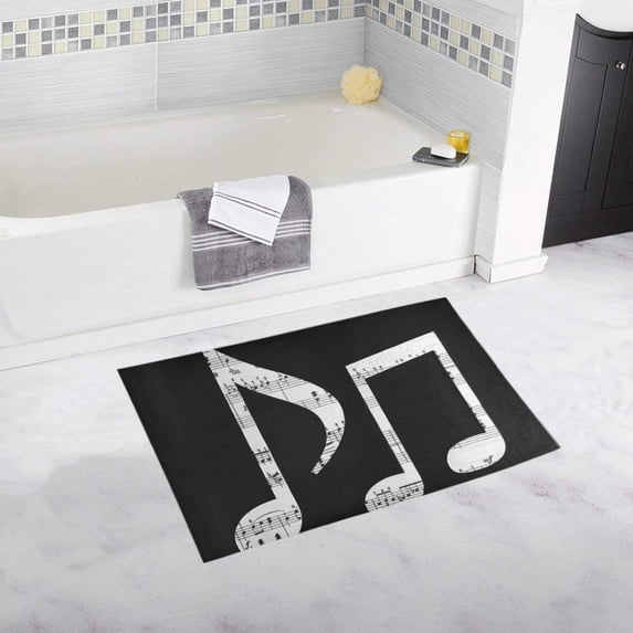 CADecor music Non-Slip Bath Rug Bath Mat Rug Doormat 30x18 inches