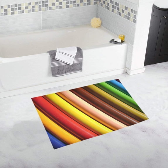 CADecor pencil Non-Slip Bath Rug Bath Mat Rug Doormat 30x18 inches