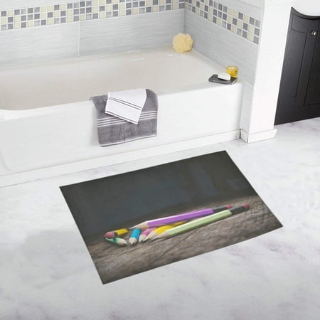 CADecor pencil Non-Slip Bath Rug Bath Mat Rug Doormat 30x18 inches