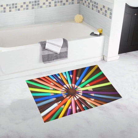 CADecor pencil Non-Slip Bath Rug Bath Mat Rug Doormat 30x18 inches