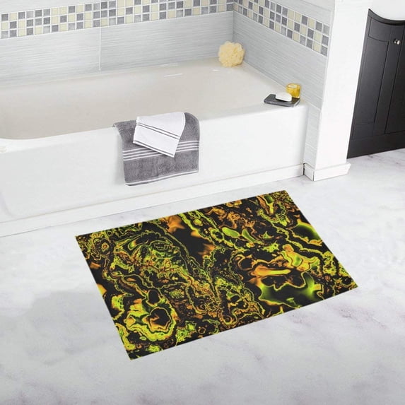 CADecor power fractal Non-Slip Bath Rug Bath Mat Rug Doormat 30x18 inches