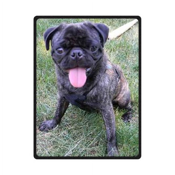 CADecor pug dog Blanket 58" x 80" (Large)