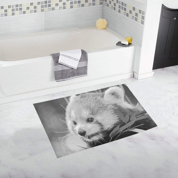 CADecor red panda Non-Slip Bath Rug Bath Mat Rug Doormat 30x18 inches
