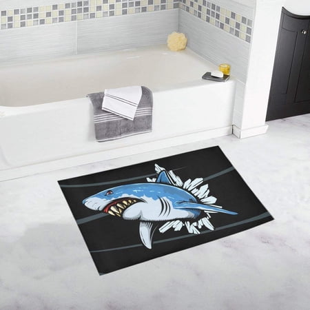 CADecor shark Non-Slip Bath Rug Bath Mat Rug Doormat 30x18 inches