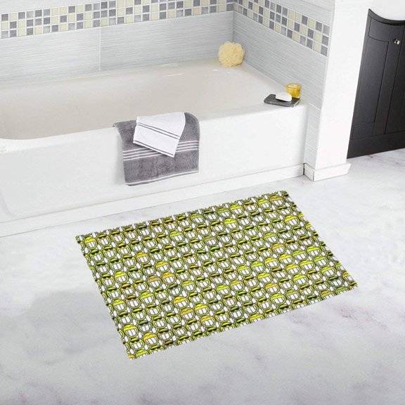CADecor smile face Non-Slip Bath Rug Bath Mat Rug Doormat 30x18 inches