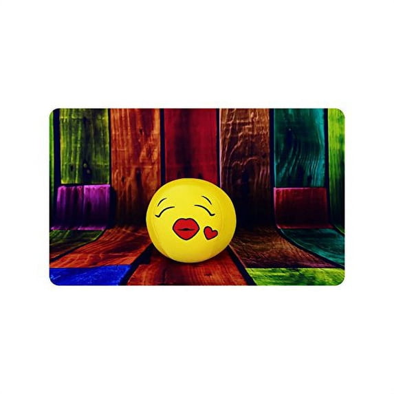 CADecor smiley face Non-Slip Machine Washable Bathroom Indoor/Outdoor Doormat 30x18 Inches