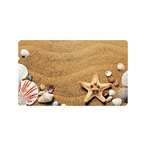 CADecor starfish Non-Slip Machine Washable Bathroom Indoor/Outdoor Doormat 30x18 Inches
