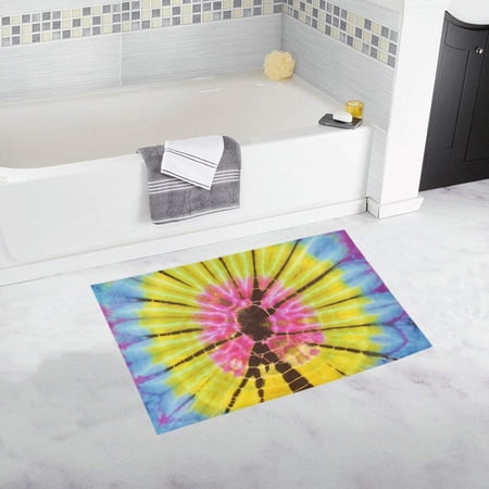 CADecor tie dye Non-Slip Bath Rug Bath Mat Rug Doormat 30x18 inches