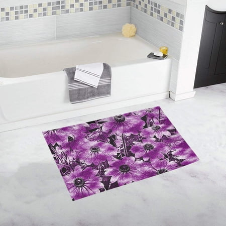 CADecor wonderful sparkling Floral Non-Slip Bath Rug Bath Mat Rug Doormat 30x18 inches