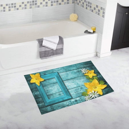 CADecor wood Non-Slip Bath Rug Bath Mat Rug Doormat 30x18 inches