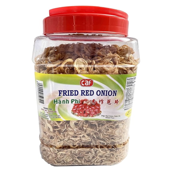 CAF Fried Shallot, Fried Red Onion, 30oz (850g), Fried Red Onions, Shallots Fried