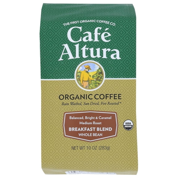 CAFE ALTURA COFFEE Breakfast Blend Organic 10 oz (Pack of 6)