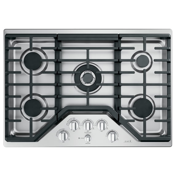 5 Gas Cooktop Knobs - Brushed Stainless - CXCG1K0PMSS