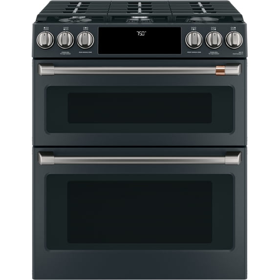 Front Control Gas Knobs and Handles - Brushed Black - CXFCGHKPMBT
