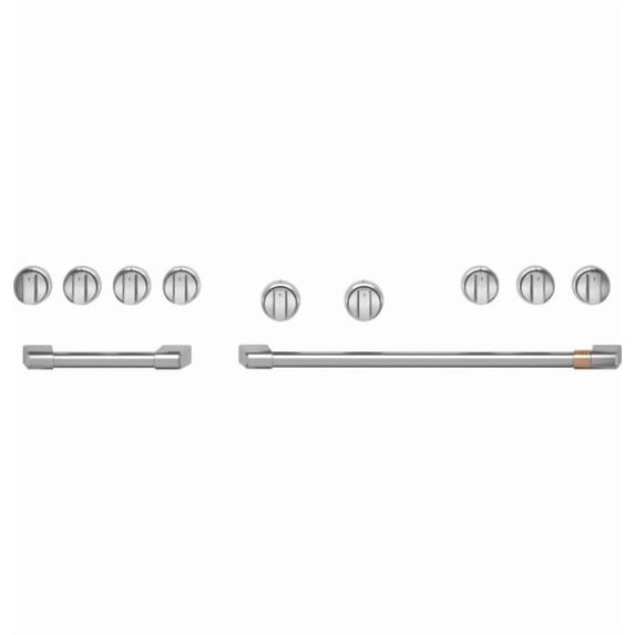 Cafe Cxpr8hk 48” Handle & Knob Set For Pro Range And Rangetop - Brushed Stainless