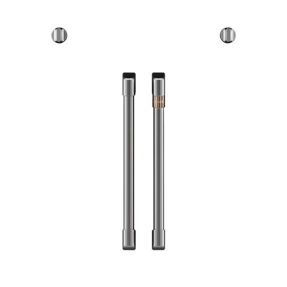 CAFE CXWSFHKPMSS Caf(eback) 2 French-Door Handles; 2 Knobs - Brushed Stainless