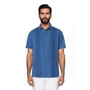 Cafe Luna Men's and Big Men's Panel Print Short Sleeve Woven Shirt, Size S-4XL