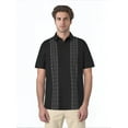 thumbnail image 1 of Cafe Luna Men's and Big Men's Abstract Print Panel Short Sleeve Woven Shirt, Size S-4XL, 1 of 7