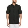 thumbnail image 1 of Cafe Luna Men's and Big Men's Short Sleeve Linen-Cotton Tuck Panel Woven Shirt, Sizes S-5XL, 1 of 4