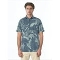 thumbnail image 1 of Cafe Luna Men's and Big Men's Printed Leaves Short Sleeve Woven Shirt, Size S-4XL, 1 of 7