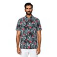 thumbnail image 1 of Cafe Luna Men's and Big Men's Printed Floral Textured Short Sleeve Woven Shirt, Size S-4XL, 1 of 7