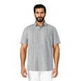thumbnail image 1 of Cafe Luna Men's and Big Men's Geo Printed Short Sleeve Chambray Woven Shirt, Size S-4XL, 1 of 7