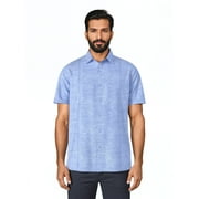 CAFE LUNA Men's and Big Men's Short Sleeve Light Weight Woven Shirt, Size S-4XL