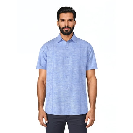 Cafe Luna Men's and Big Men's Short Sleeve Light Weight Woven Shirt, Size S-4XL