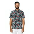 thumbnail image 1 of Cafe Luna Men's and Big Men's Printed Floral Textured Short Sleeve Woven Shirt, Size S-4XL, 1 of 7