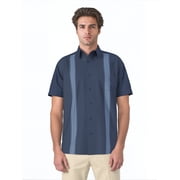 Cafe Luna Men's and Big Men's One Pocket Panel Print Short Sleeve Woven Shirt, Size S-4XL