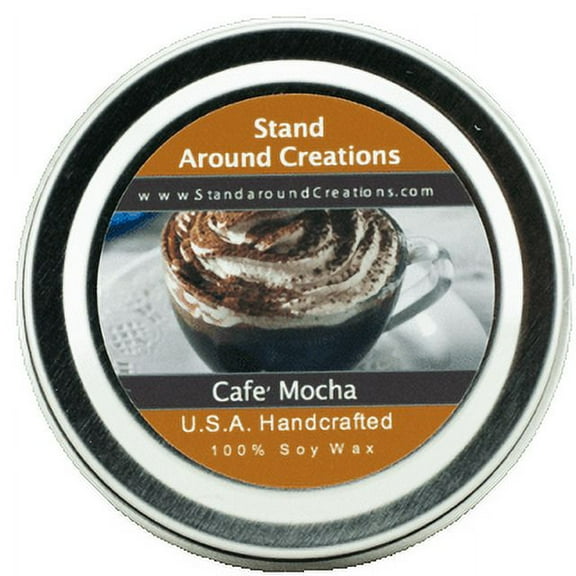 CAFE' MOCHA TIN 4-OZ. ALL NATURAL SOY CANDLE