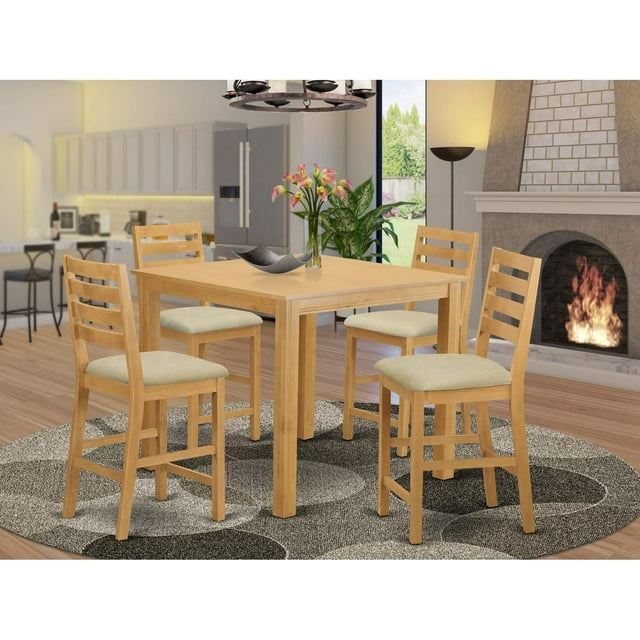 CAFE3OAKW Capri Kitchen Counter Set for Small Spaces Contains a
